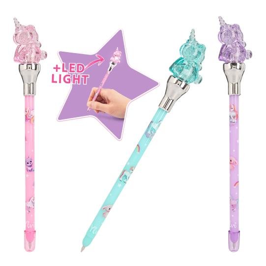 YLVI PEN MET EENHOORN TOPPER EN LED LICH - 0012203 0012203 12203 1 product detail - 0012203