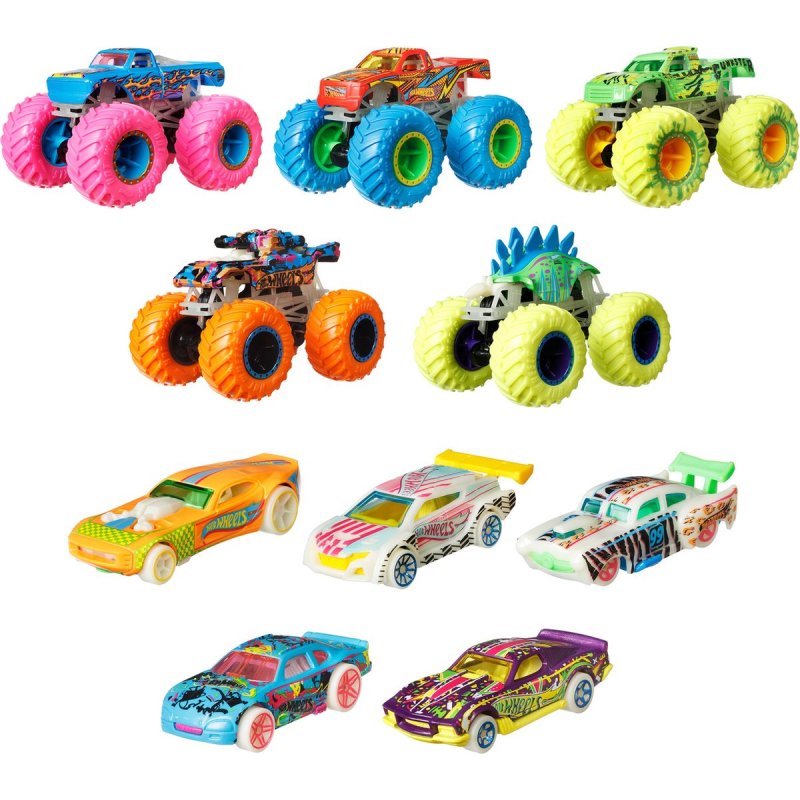 HOT WHEELS MONSTER TRUCK GLOW IN THE DAR - 0194735006304 - 303-6304