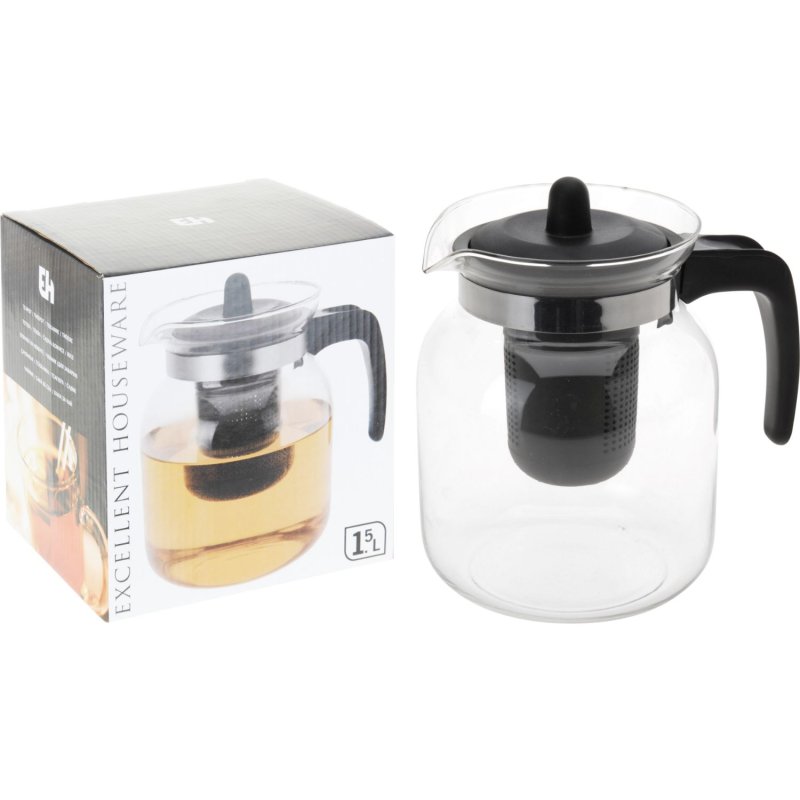 EH THEEPOT GLAS MET FILTER 1,5 LITER - 101 2130 - 0497002