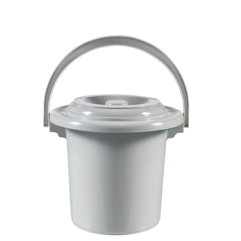 CURVER TOILETEMMER 5L LICHT GRIJS DEKSEL - 101 8176 - 101-8176