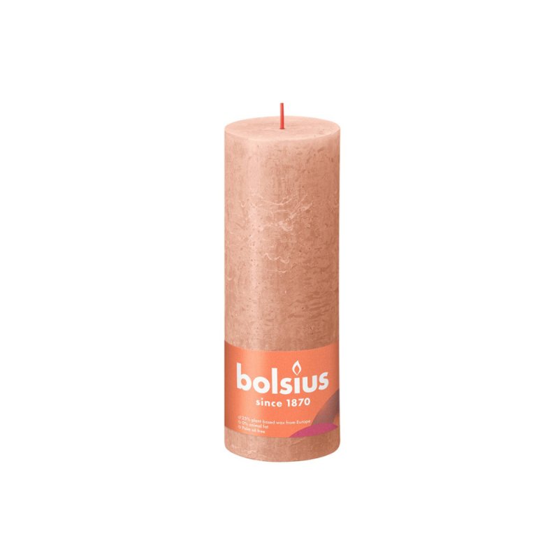 BOLSIUS KAARS RUSTIEK CREAM CARAMEL 19CM - 101 9442 - 101-9442
