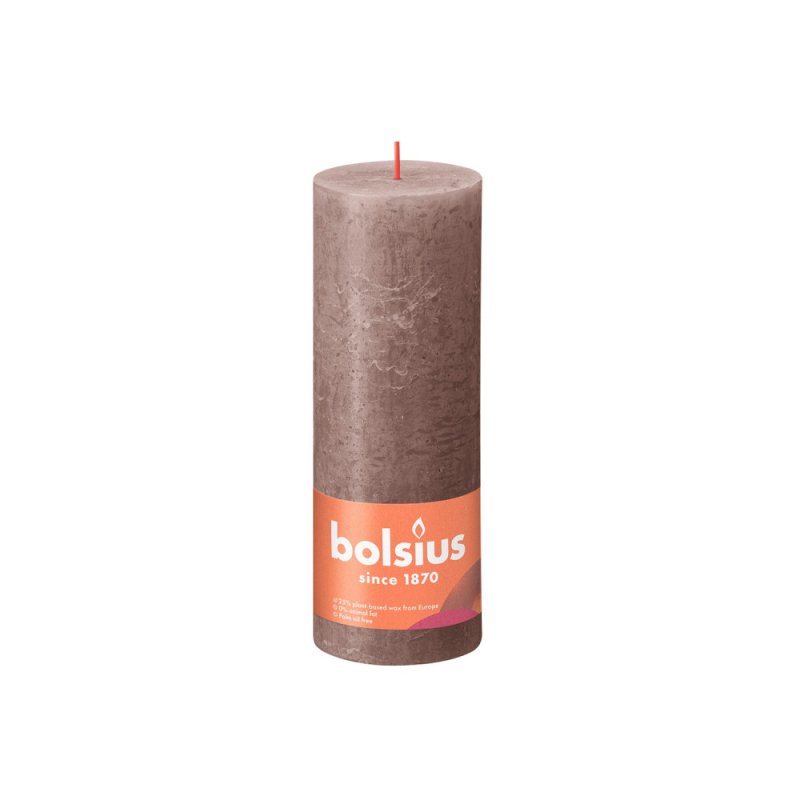 BOLSIUS KAARS RUSTIEK TAUPE 19CM - 101 9497 - 101-9497