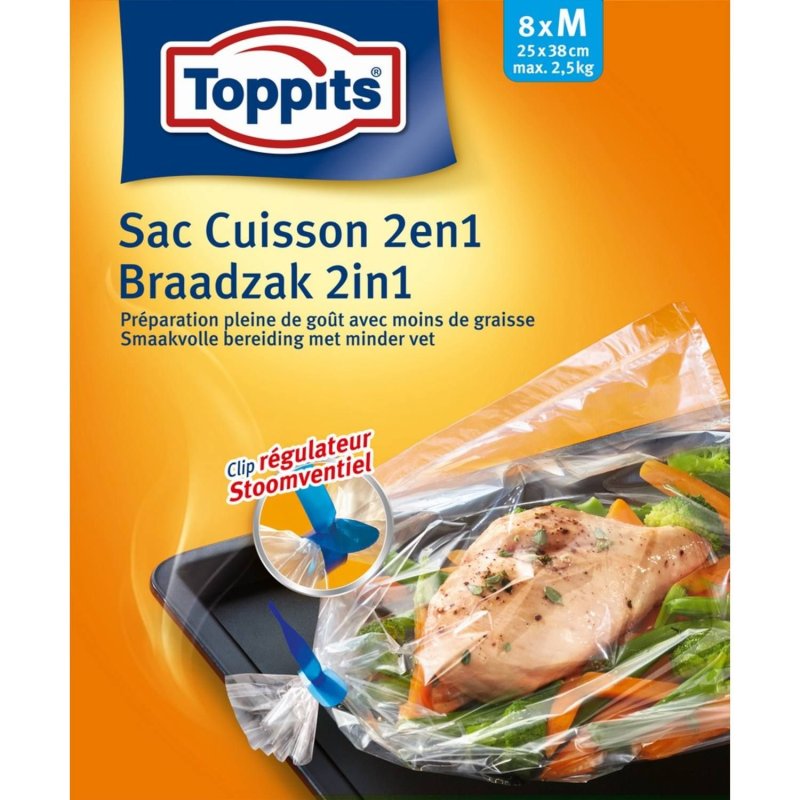 TOPPITS BRAAD- EN STOOMZAKKEN 2-IN-1 8 S - 103 8704 - 103-8704