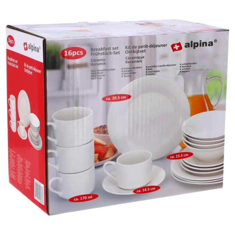 ONTBIJTSET 16 DELIG WIT - 104 6033 - 104-6033
