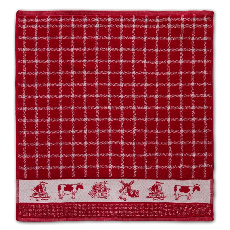 DDDDD KEUKENDOEK DUTCHIE 50 X 55 RED - 104 6707 - 104-6707