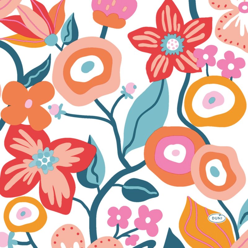 SERVETTEN VIBRANT BLOOM 33X33 CM - 105 5112 - 105-5112