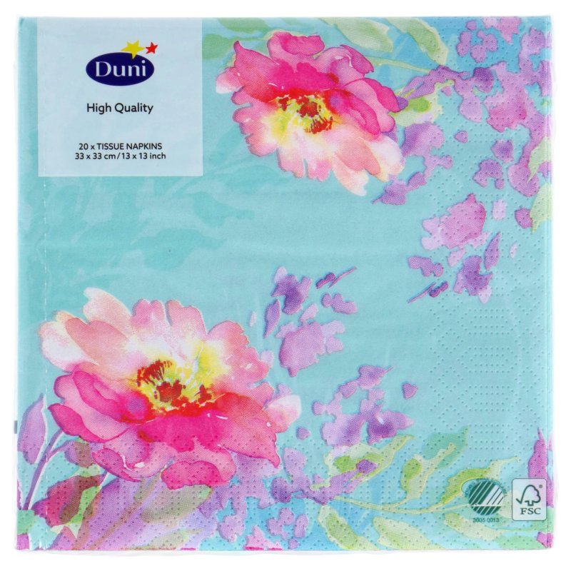 SERVETTEN FLOWY FLORAL 33X33 CM - 105 5169 - 105-5169