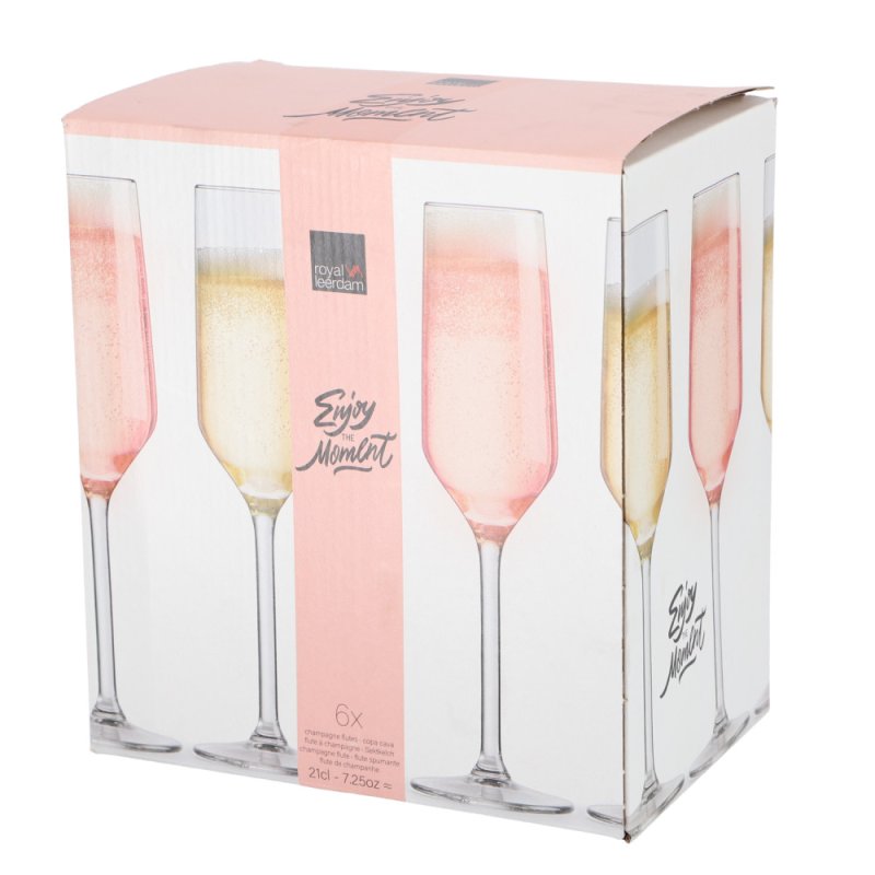 ROYAL LEERDAM CHAMPAGNEGLAS MOMENT SET 6 - 106 0458 - 106-0458
