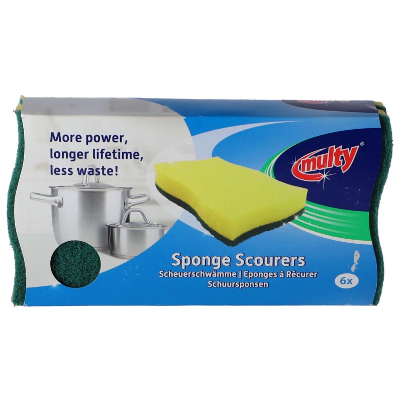 MULTY SCHUURSPONSEN 6 STUKS - 110 6003 - 110-6003