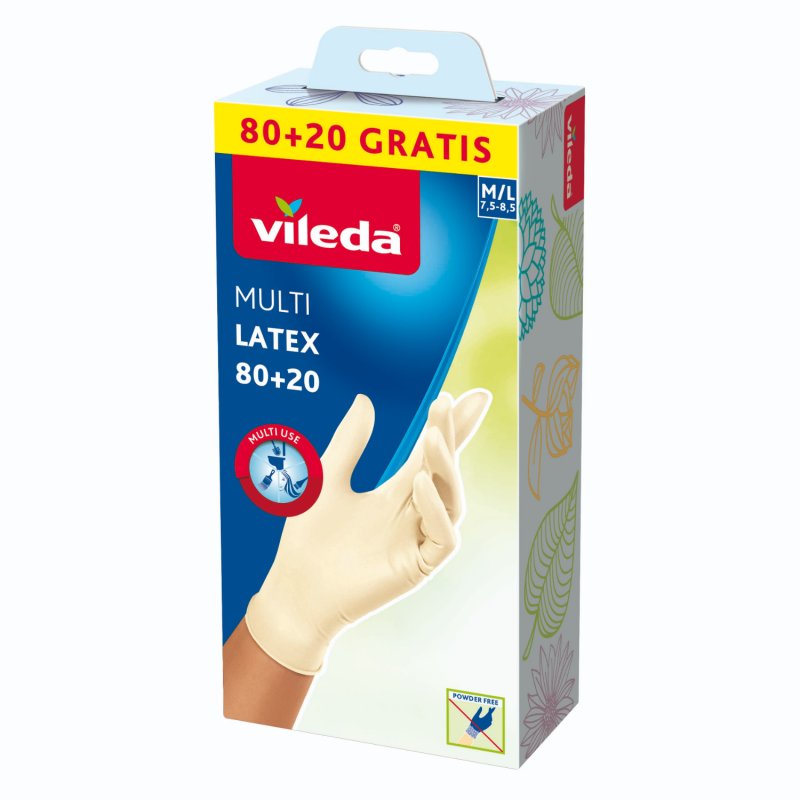 VILEDA HANDSCHOEN NATURAL LATEX 80+20 - 111 1003 - 111-1003