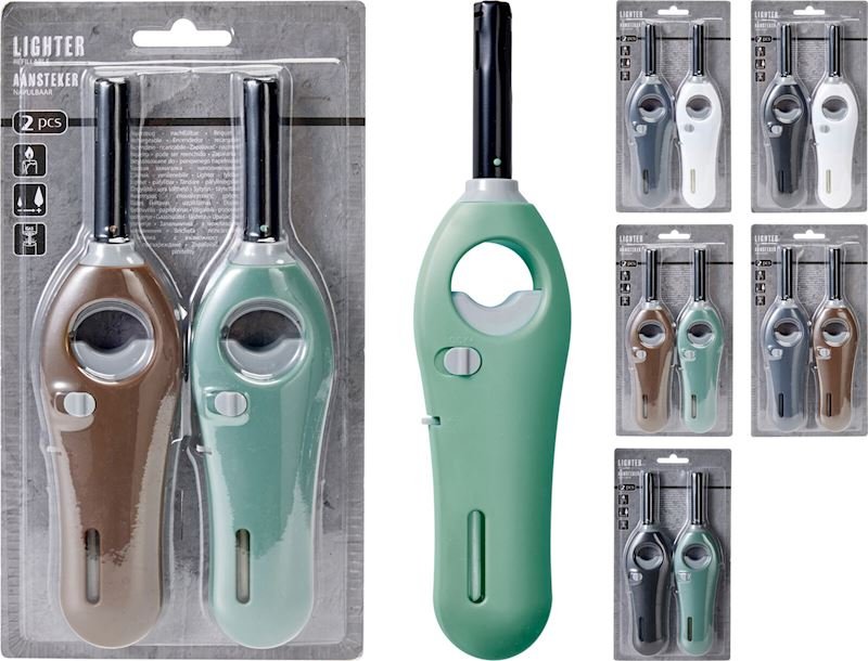 SET VAN 2 GASAANSTEKERS (VLAM) ASSORTI - 2 gasaanstekers - YV3000050
