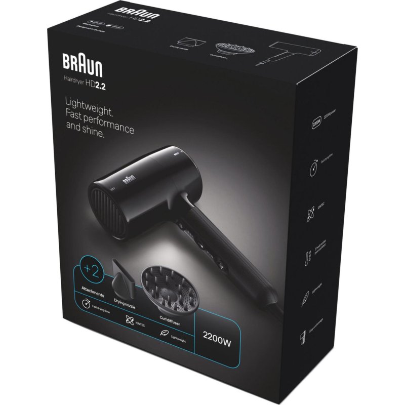 BRAUN HD2.2 HAARDROGER 2200W IONTEC - 211 8981 - 211-8981