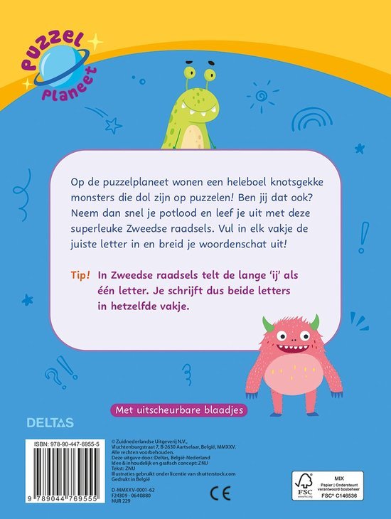 PUZZELPLANEET ZWEEDSE RAADSELS 9-11 JAAR - 22 - *0010254254
