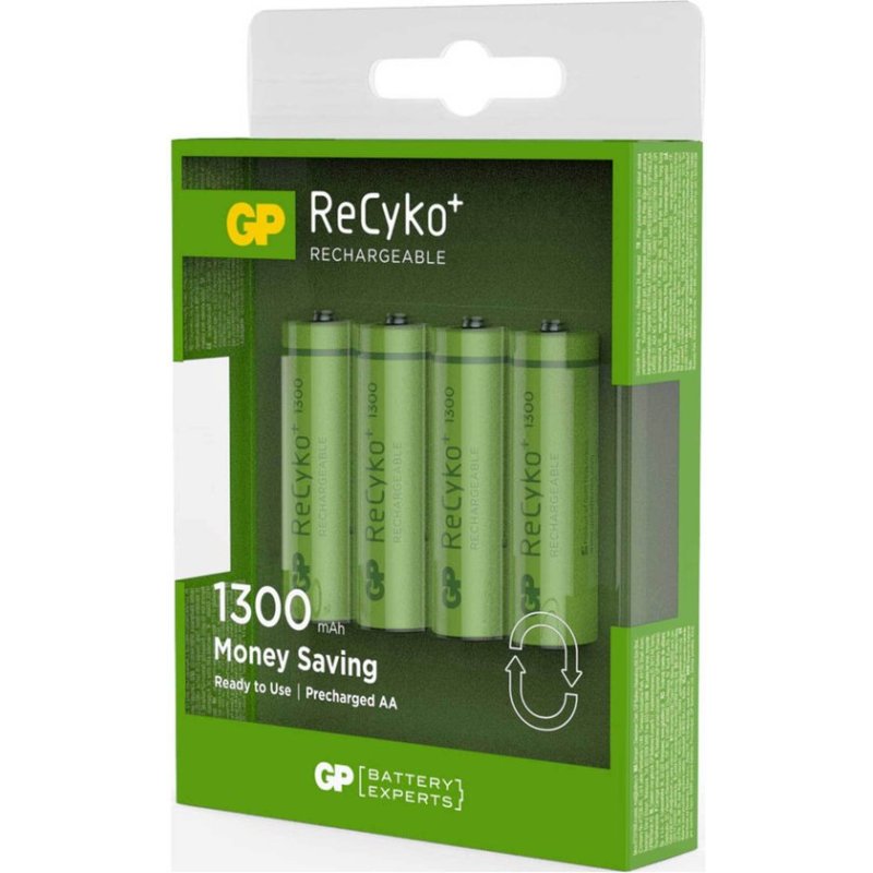GP AA OPLAADBAAR 1300mAh S/4 - 2200102610567 - *0010261056