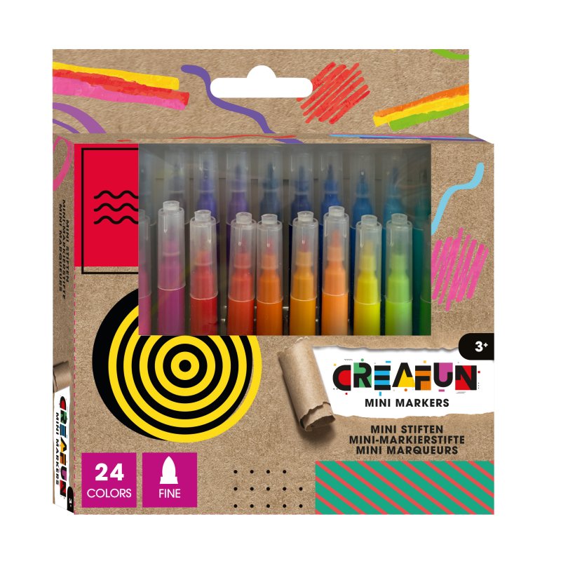 MINI MARKERS STIFTEN 24 STUKS CREAFUN - 245 0092 - 245-0092