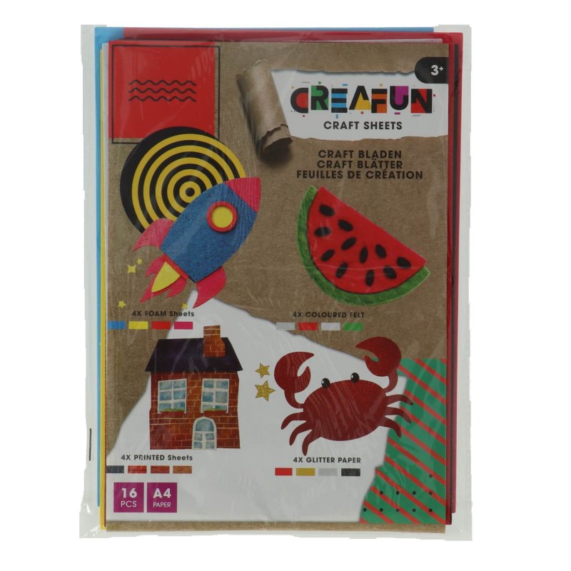 CREAFUN KNUTSELVELLEN A4 VILT/FOAM/GLIT - 250 0230 - 250-0230