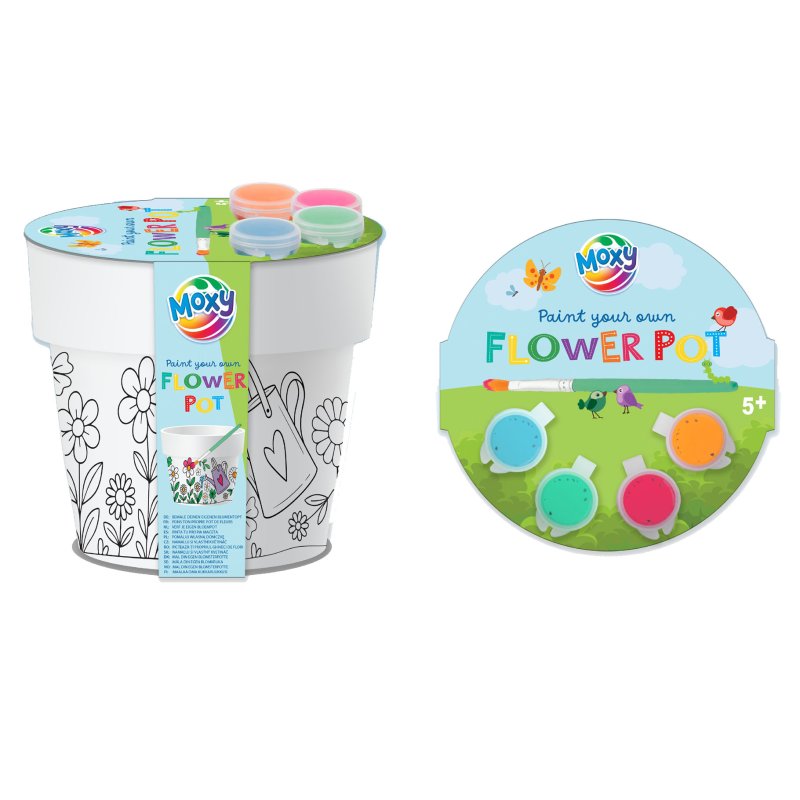 PYO BLOEMPOT INCL 4 KLEUREN EN VERFKWAST - 250 9971 - 250-9971