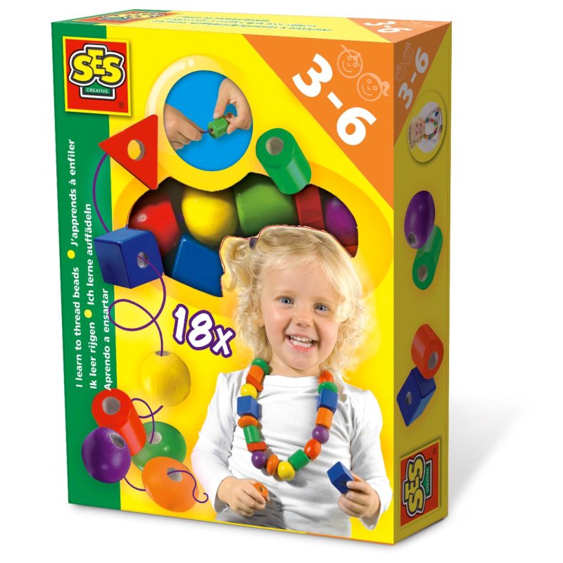 KNUTSELPAKKET SES IK LEER RIJGEN - 253 4808 - 253-4808