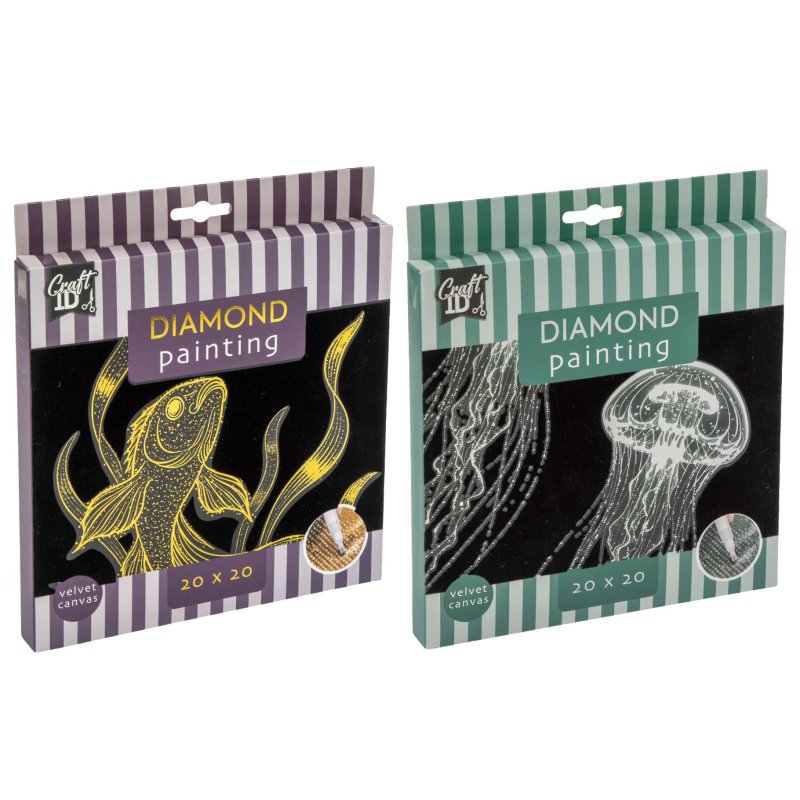DIAMOND PAINTING VELVET CANVAS ASSORTI - 253 9130 - 253-9130
