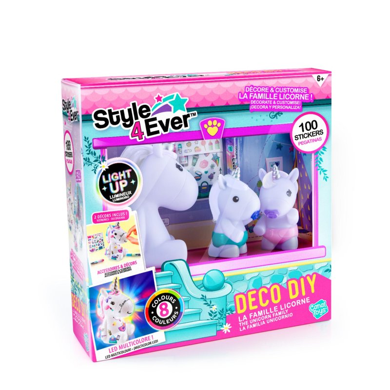 STYLE4EVER KAWAII LED UNICORN FAMILY CRE - 254 0287 - 254-0287