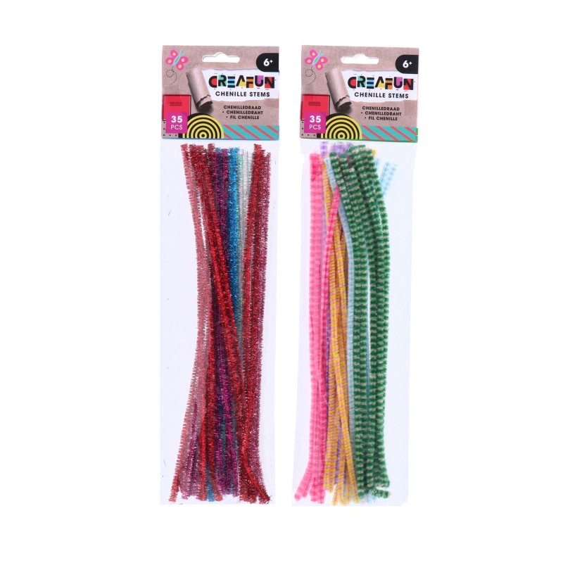CREAFUN CHENILLE 35 STUKJES 29 CM 2 ASSO - 258 0087 - 258-0087