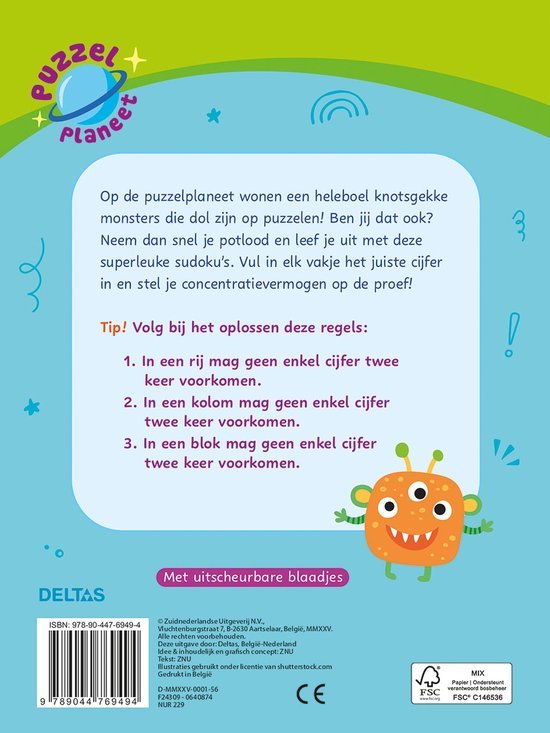 PUZZEELPLANEET SUDOKU,S 9-11 JAAR - 31 - *0010254247