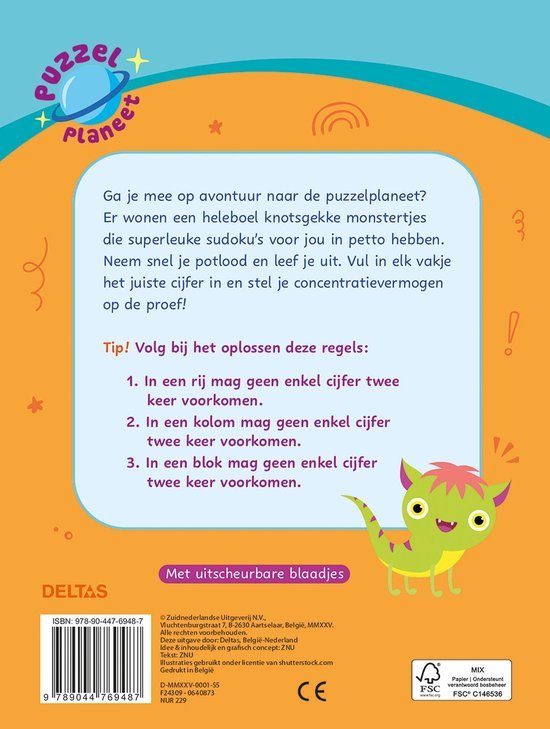 PUZZELPLANEET SUDOKU,S 8-10 JAAR - 33 - *0010254246