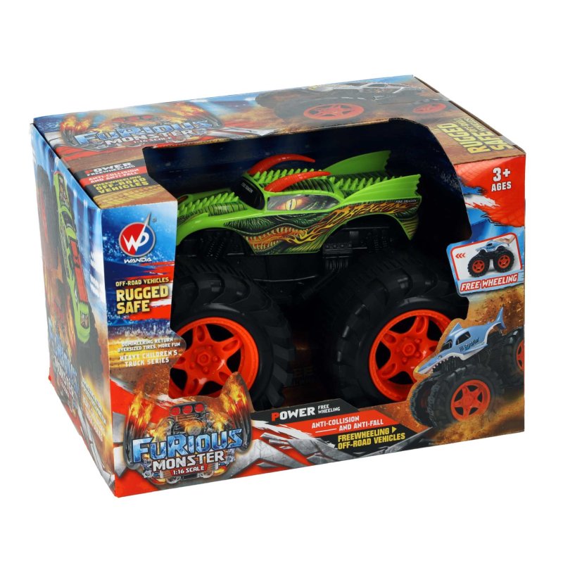 MONSTERTRUCK FRICTIE GROENE TRUCK - 331 0312 - 331-0312
