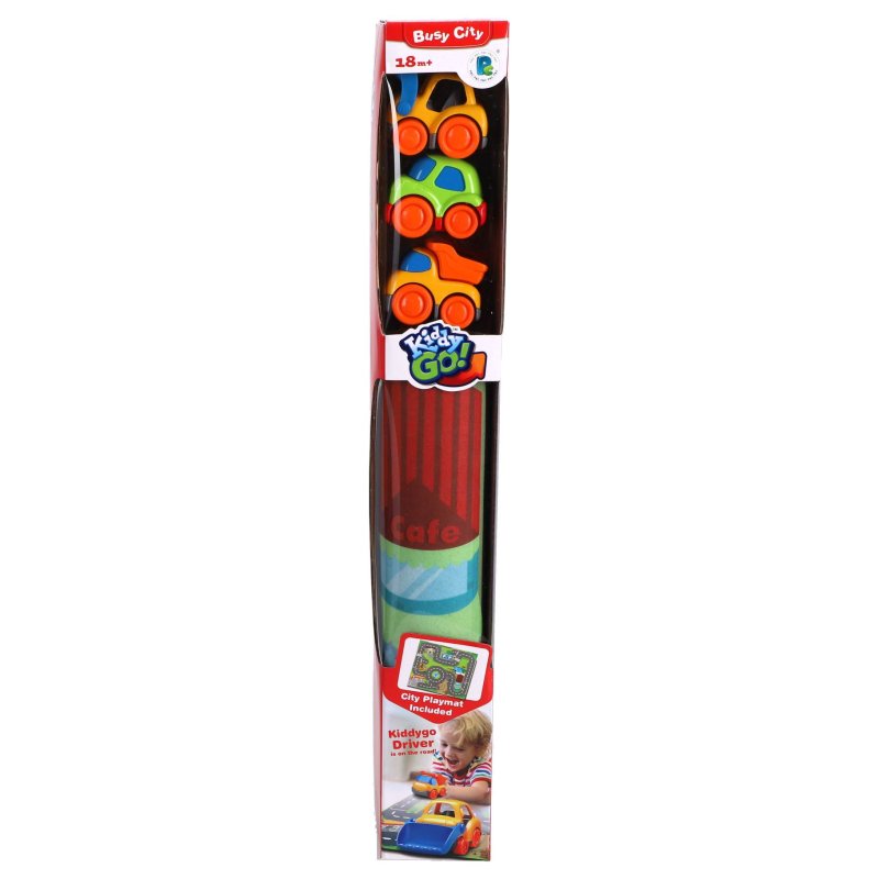 KIDDY GO SPEELMAT MET 3 AUTO'S PRE SCHOO - 331 0629 - 331-0629