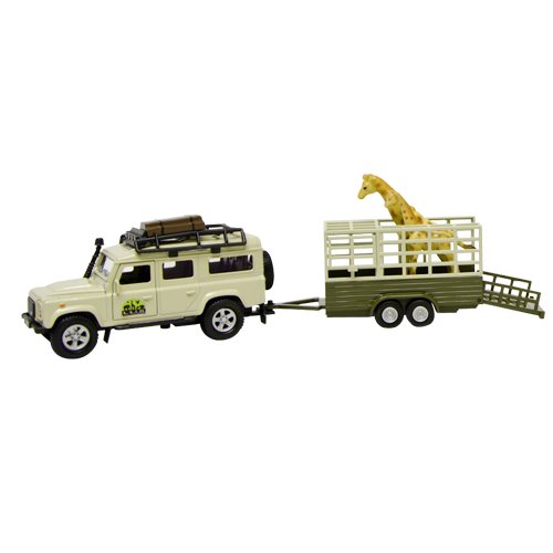 SAFARISET LANDROVER AANHANGER EN GIRAFFE - 331 1723 - 521723