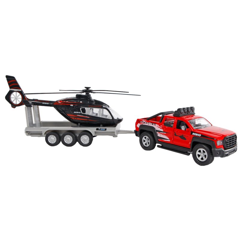 KIDS GLOBE TERREINWAGEN TRAILER MET HELI - 331 3759 - 331-3759