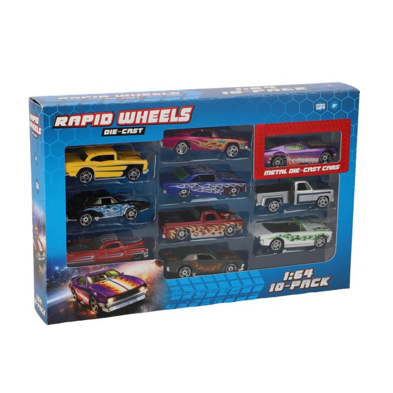 RAPID WHEELS AUTO DIE CAST 10 PACK - 331 7468 - 331-7468