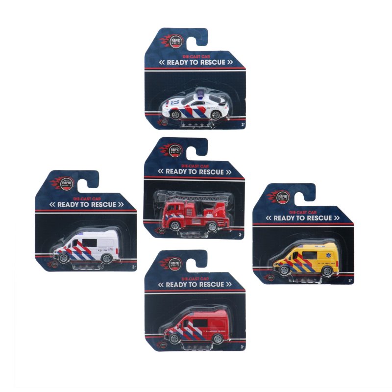 AUTO DIE CAST HULPDIENSTVOERTUIGEN 5 ASS - 331 8881 - 331-8881