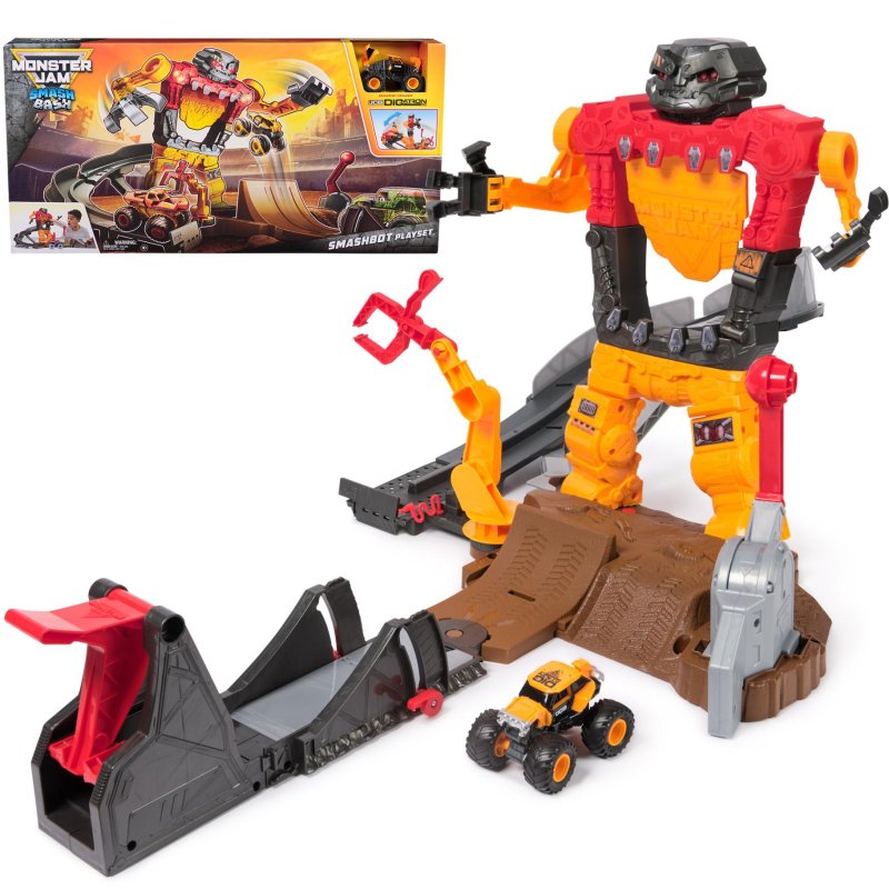 MONSTER JAM 1:64 SMASH &amp; BASH PLAYSET - 341 0251 - 341-0251