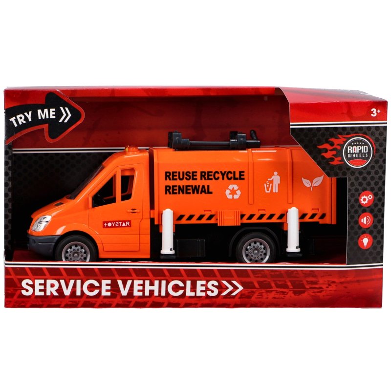 RAPID WHEELS VUILNISWAGEN MET LICHT EN G - 341 0284 - 341-0284