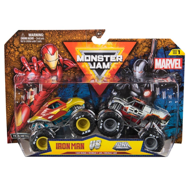 MONSTER JAM  1:64  2 PACK  MARVEL (ASS) - 341 0555 - 341-0555