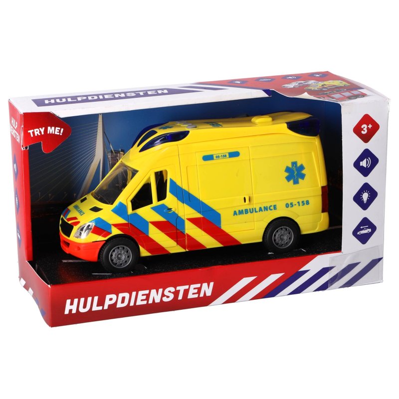 AMBULANCE AUTO MET LICHT EN GELUID - 341 6610 - 341-6610