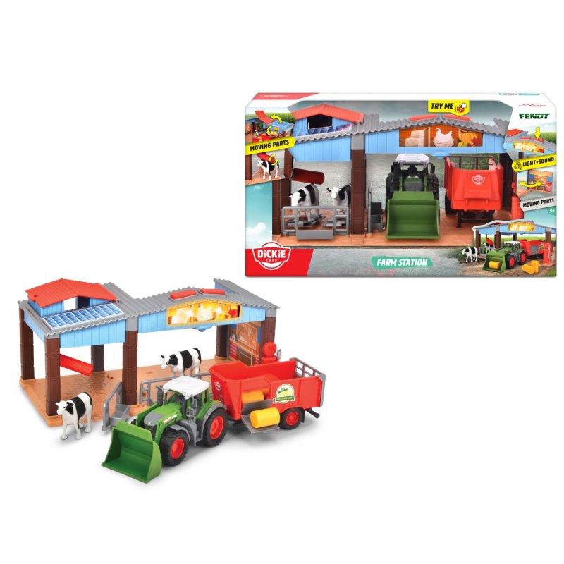 DICKIE TOYS TRACTOR SET MET LICHT EN GEL - 347 5003 - 347-5003