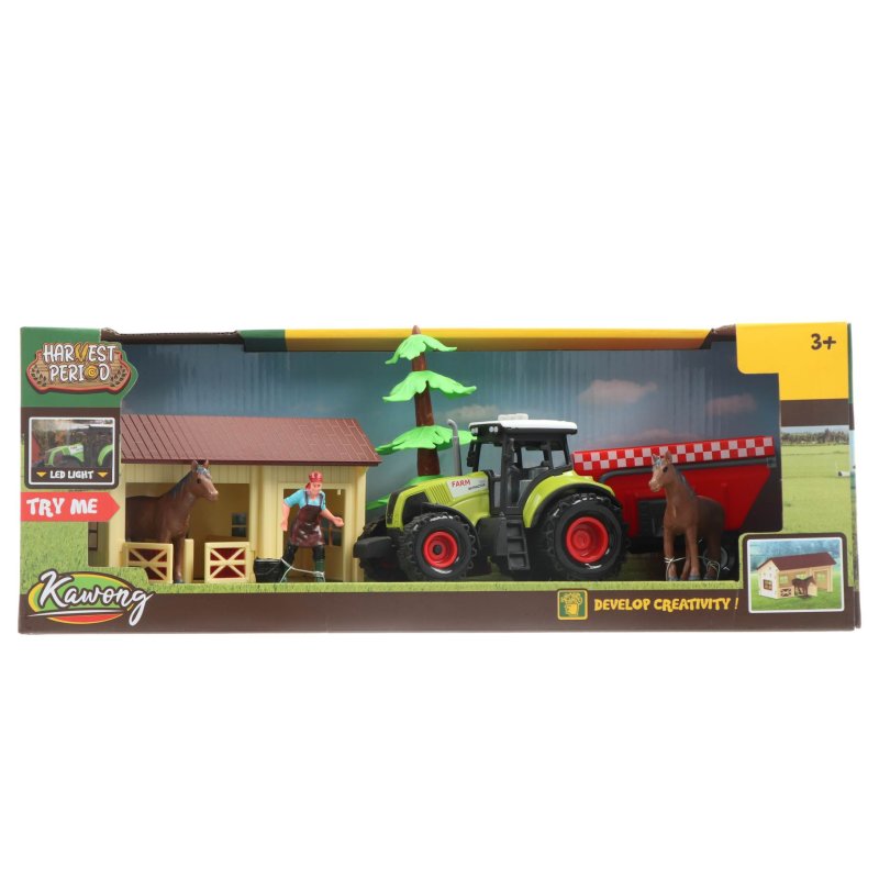 TRACTOR SET MET STAL + ACCESSOIRES LICHT - 347 5027 - 347-5027
