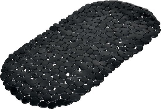 BADMAT ANTI SLIP PURE ZWART 36X69CM - 3526780956230 - *0010190818