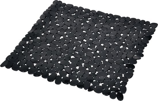 DOUCHEMAT ANTI SLIP PURE ZWART 52X52CM - 3526780956384 - *0010190819