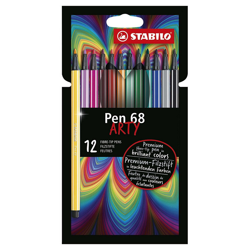 STABILO PEN 68 VILTSTIFT ARTY ETUI 12 ST - 4006381547000 - 1068617