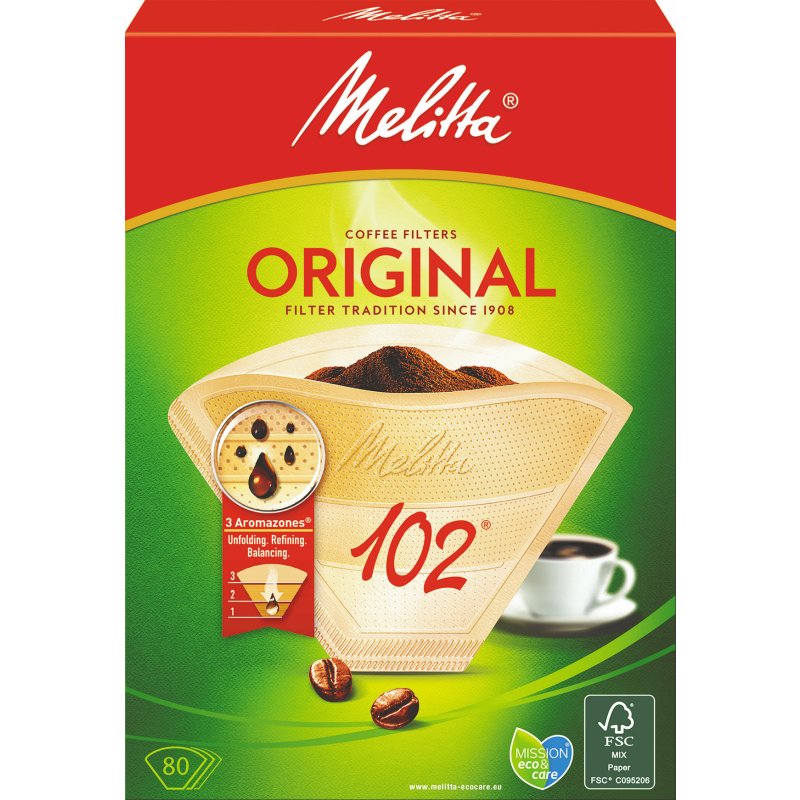 MELITTA FILTERZAKJES 102/80 NATUREL - 4006508122400 - 4006508122400