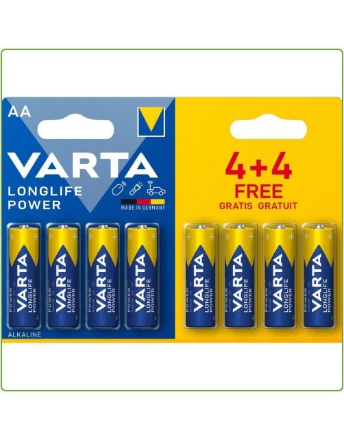 VARTA ALKALINE AA 6+2 LONGLIFE - 4008496574018 - *0010174025