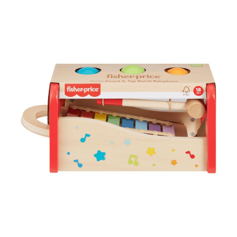 FISHER-PRICE HOUT XYLOPHONE MET HAMERBAN - 405 8439 - 405-8439