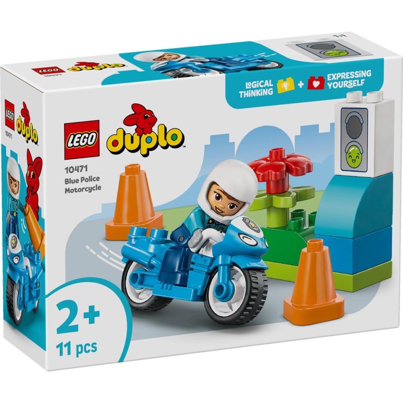 DUPLO 10471 TOWN BLAUWE POLITIEMOTOR - 411 0471 - 411-0471