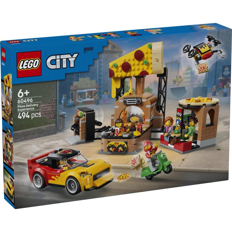 LEGO CITY PIZZACENTRALE MET VOERTUIGEN - 411 0496 - 411-0496