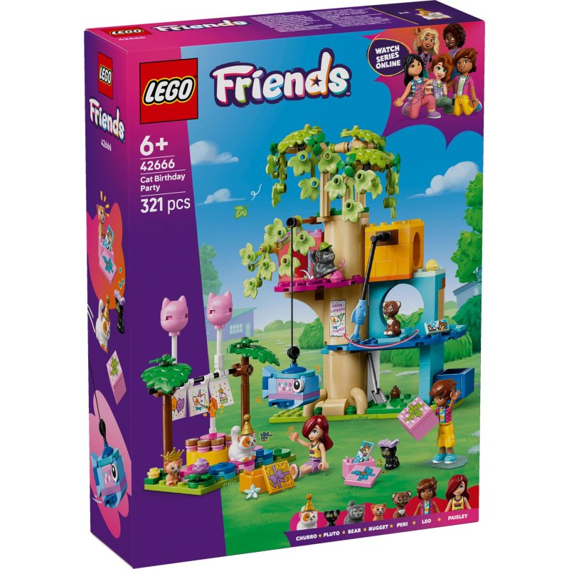 LEGO 42666 FRIENDS KATTENVERJAARDAGSFEES - 411 3758 - 411-3758