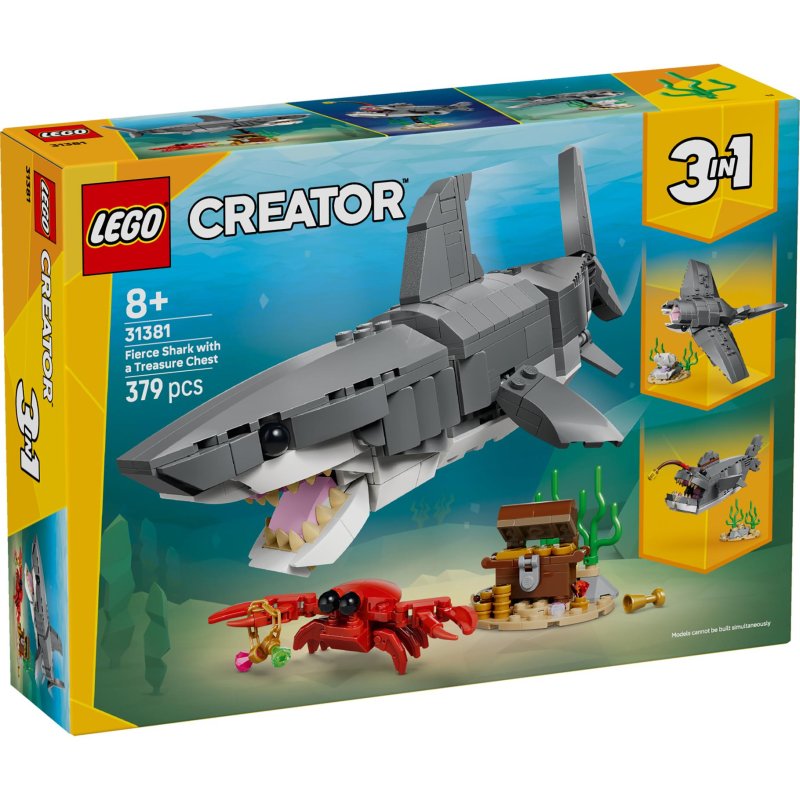 LEGO CREATOR WOESTE HAAI MET SCHATKIST - 411 4741 - 411-4741