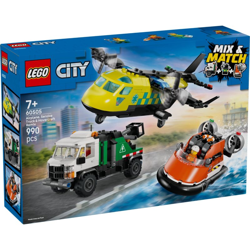 LEGO CITY VLIEGTUIG, SERVICEWAGEN EN HOV - 411 6950 - 411-6950